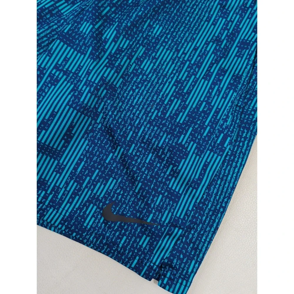 Nike Blue All All Over Print Training‎ Shorts Mens L  Athletic Active Gym Casual